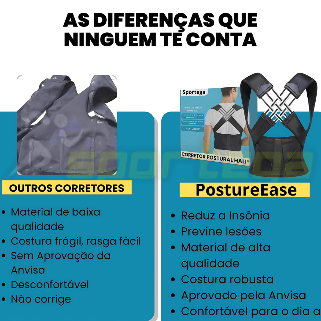 PostureEase - 60% OFF HOJE! Compre 2 e Pague Apenas 1 + Frete Grátis!