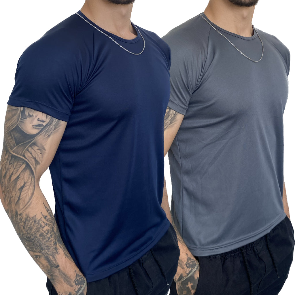 Kit com 2 Camisetas Dry Fit Masculina