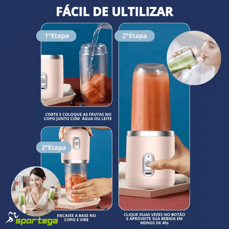 FitShake - Mini Lidificador Potente e Portátil (60% DE DESCONTO + Brinde Exclusivo)!