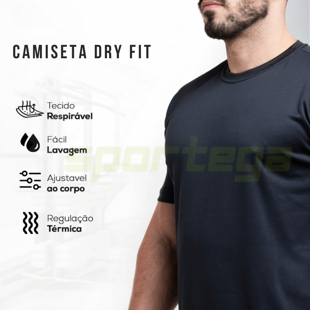 Kit FitMax Fitness 6 Peças Dry Fit (3 Camisetas + 3 Shorts 2 em 1)