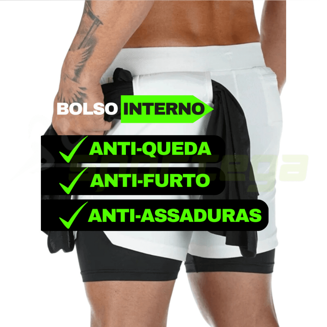 Shorts PowerFit 2 em 1 ( LEVE 3 PAGANDO 2! )
