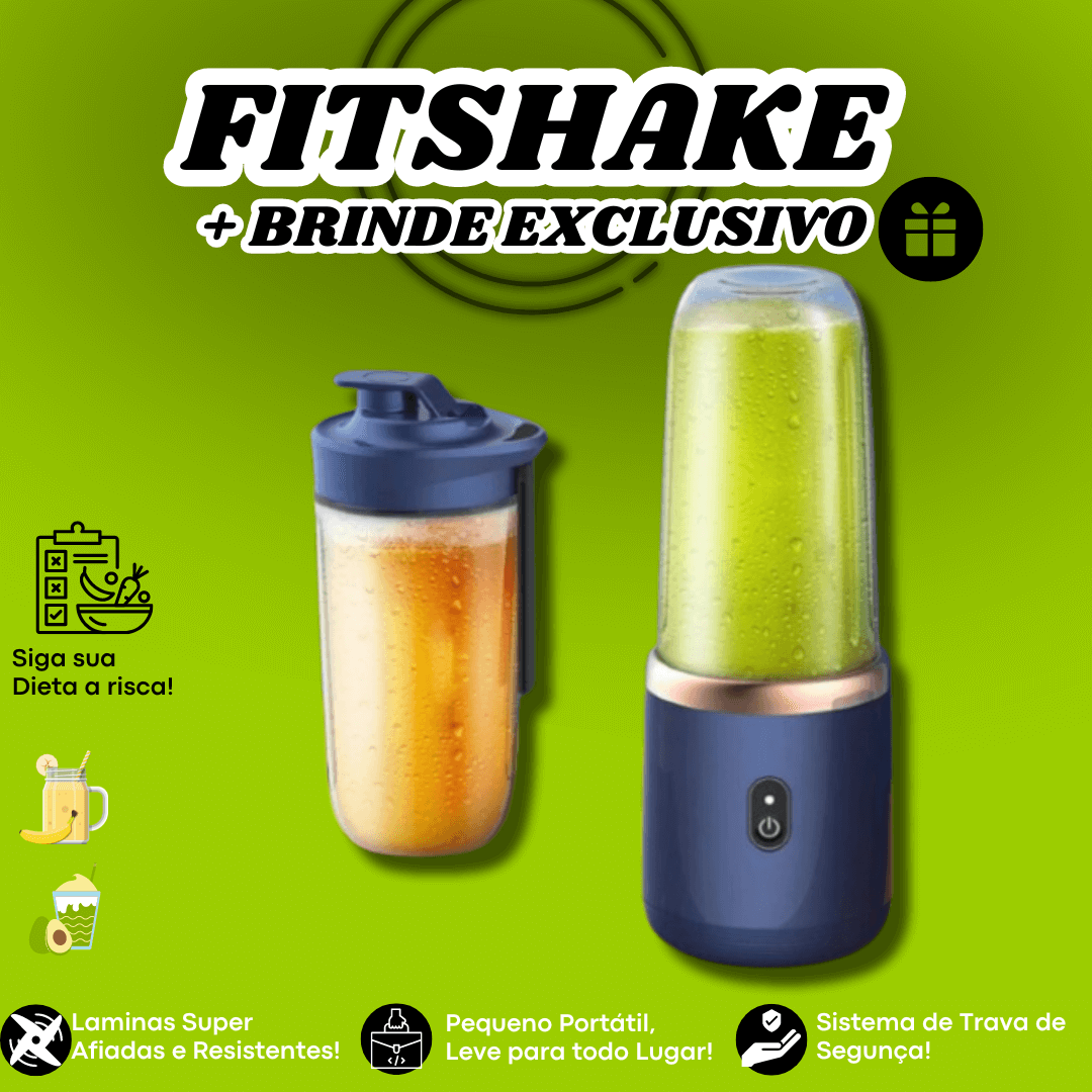 FitShake - Mini Lidificador Potente e Portátil (60% DE DESCONTO + Brinde Exclusivo)!