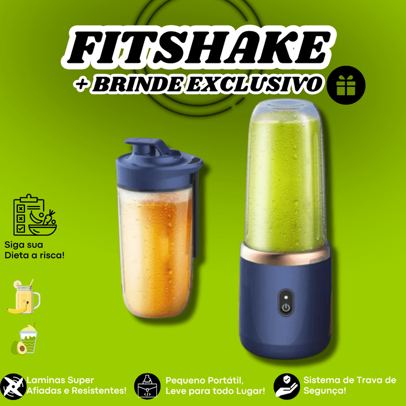 FitShake - Mini Lidificador Potente e Portátil (60% DE DESCONTO + Brinde Exclusivo)!