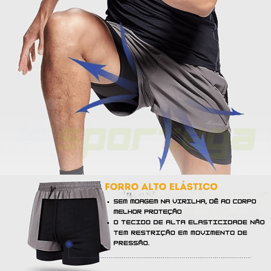 Shorts PowerFit 2 em 1 ( LEVE 3 PAGANDO 2! )