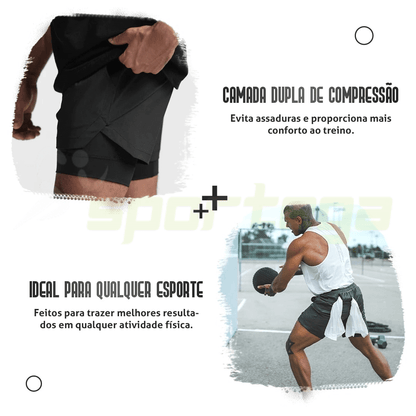 Shorts PowerFit 2 em 1 ( LEVE 3 PAGANDO 2! )