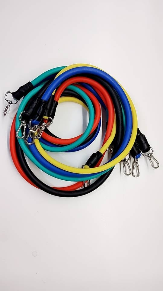 Conjunto de Faixa Elástica Esportiva 100 lbs resistência 150 kg