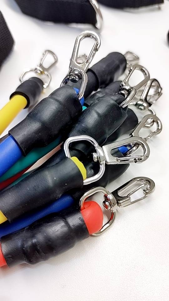Conjunto de Faixa Elástica Esportiva 100 lbs resistência 150 kg