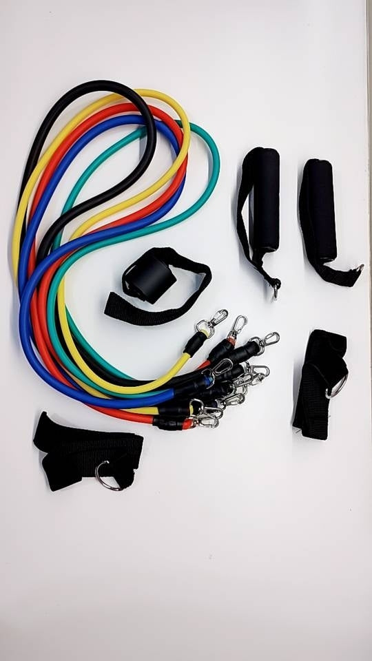 Conjunto de Faixa Elástica Esportiva 100 lbs resistência 150 kg