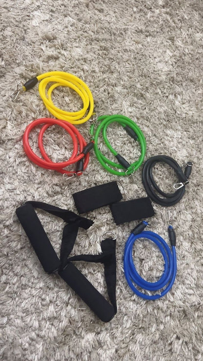 Conjunto de Faixa Elástica Esportiva 100 lbs resistência 150 kg