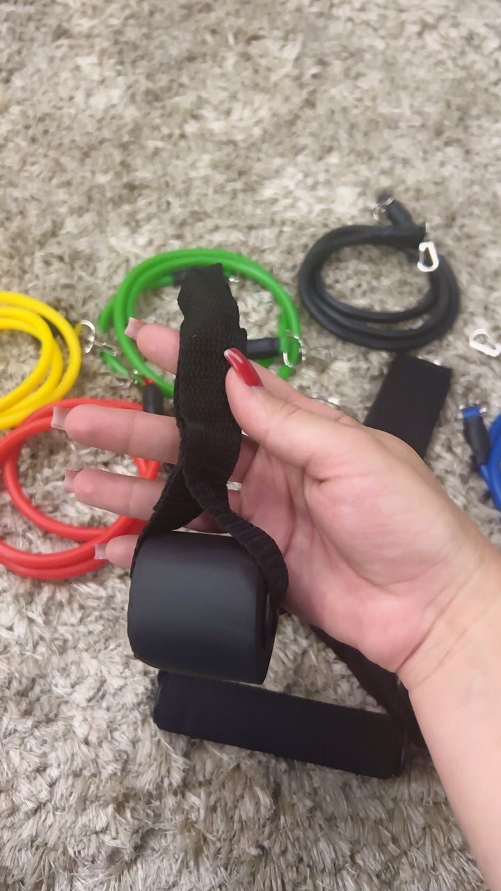 Conjunto de Faixa Elástica Esportiva 100 lbs resistência 150 kg