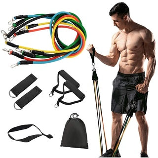 Conjunto de Faixa Elástica Esportiva 100 lbs resistência 150 kg