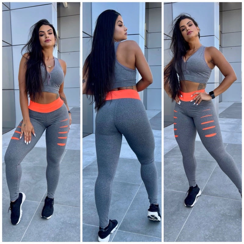 Conjunto calça legging Top fitness