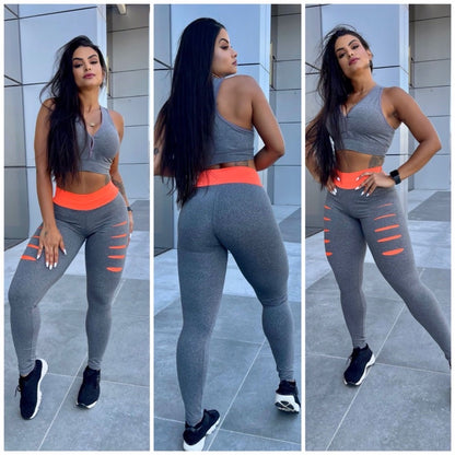 Conjunto calça legging Top fitness