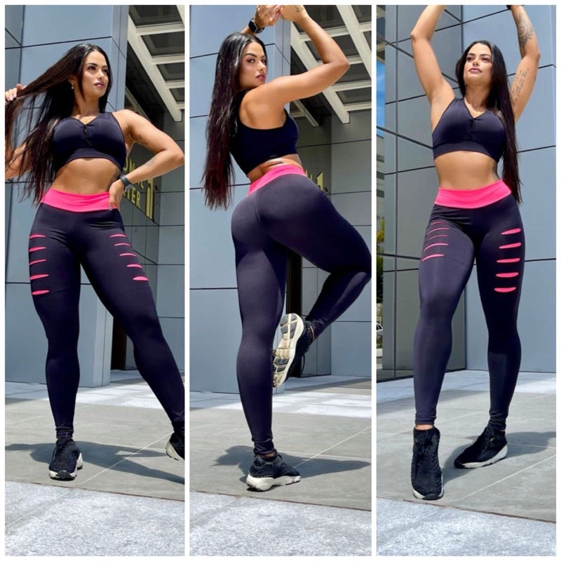 Conjunto calça legging Top fitness
